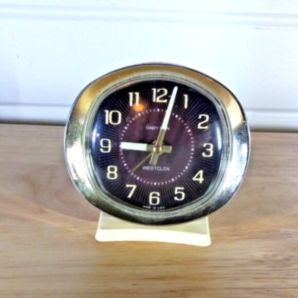 Vintage Westclox Big Ben Wind-Up Alarm Clock Gold Tone Beige Works Excellent - Picture 8 of 8